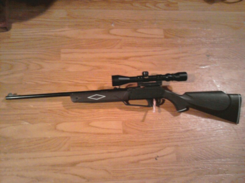 Black Rifle with Scope — Brown