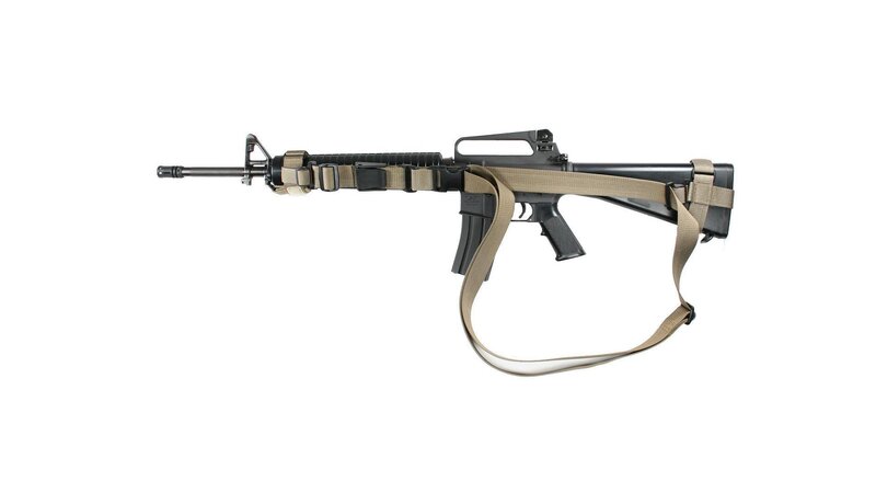 Black Rifle with Tan Strap