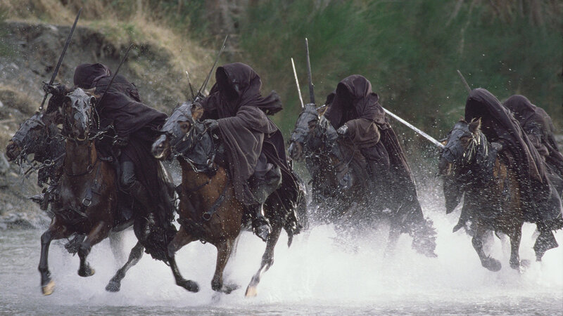 Black-robed Riders on Horses