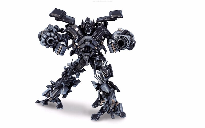 Black Robot Figure — Dramatic