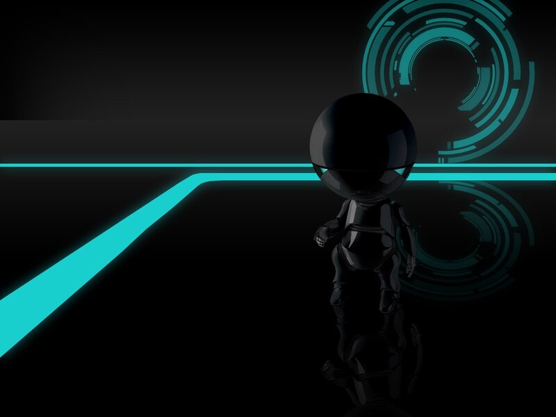 Black Robot Figure — Futuristic