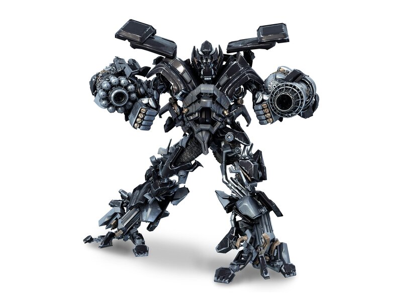 Black Robot Figure — Gray