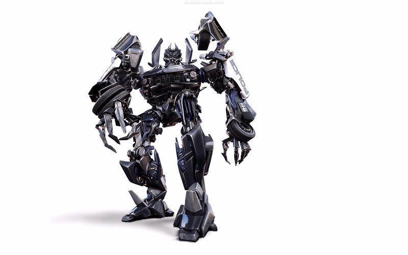 Black Robot Police Car