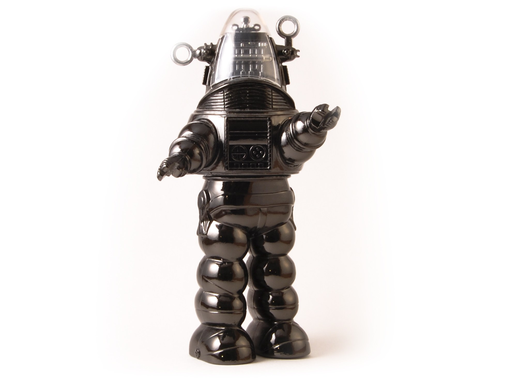 black robot toy figure