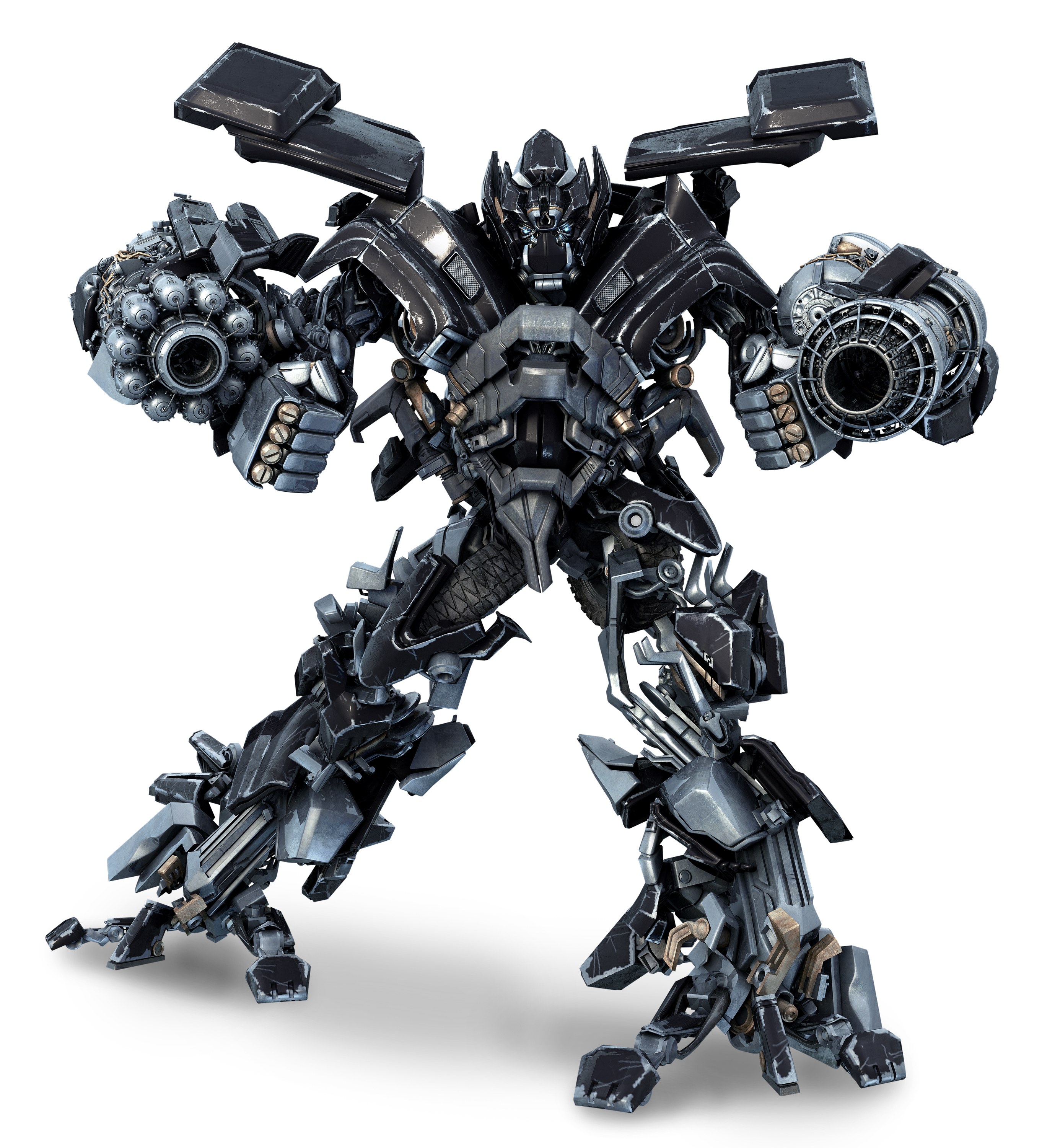 black robot transformer