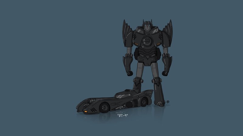 Black Robot with Car