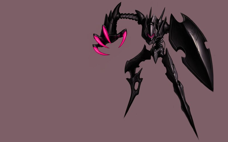 black robotic warrior