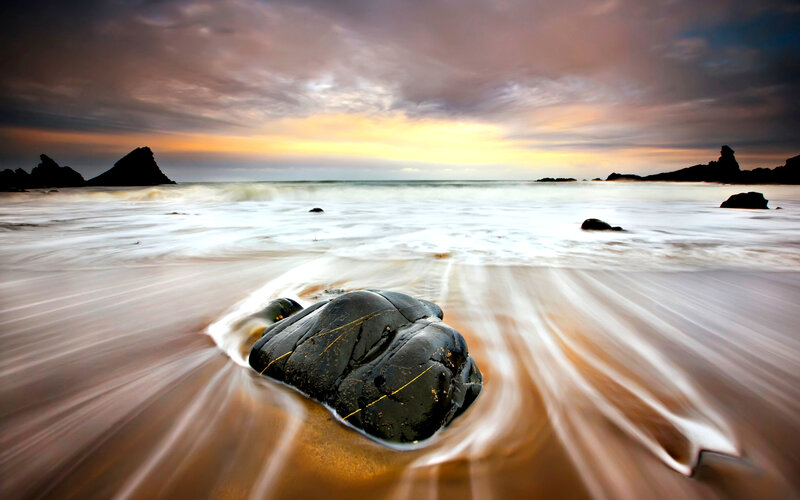 Black Rock on Beach