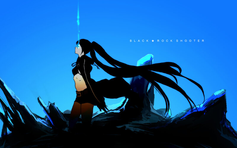 black rock shooter anime art