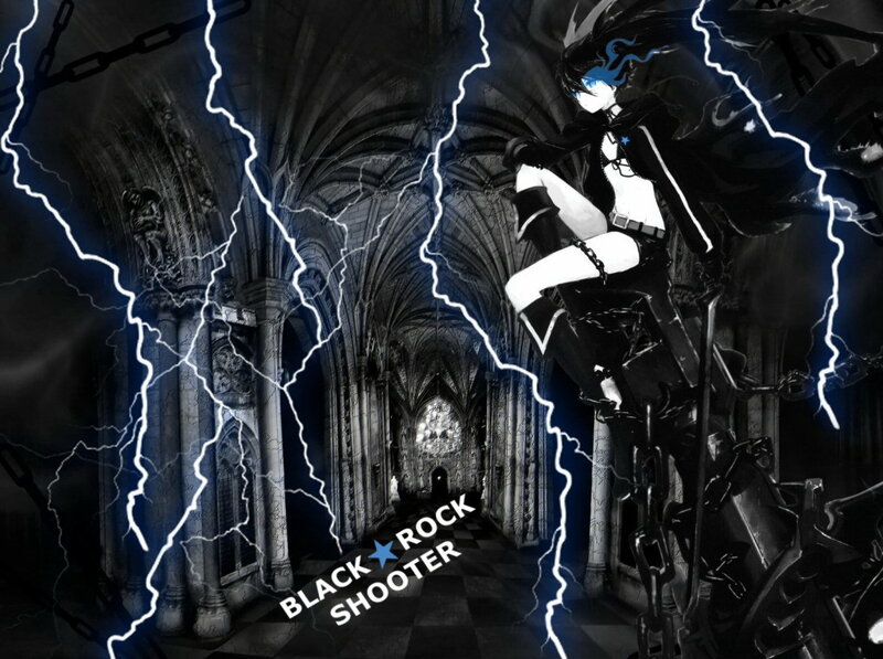 Black Rock Shooter in a cathedral