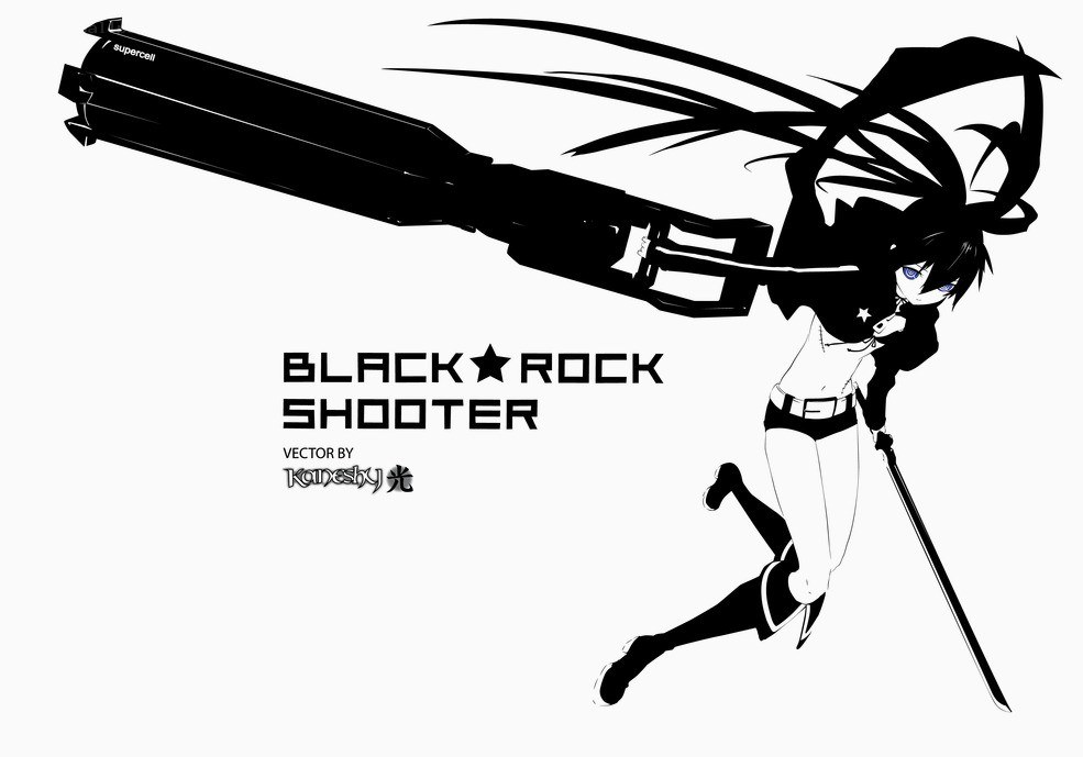 Black Rock Shooter vector art