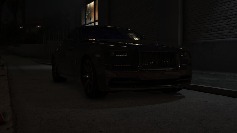 Black Rolls-royce Car — Dark, Night