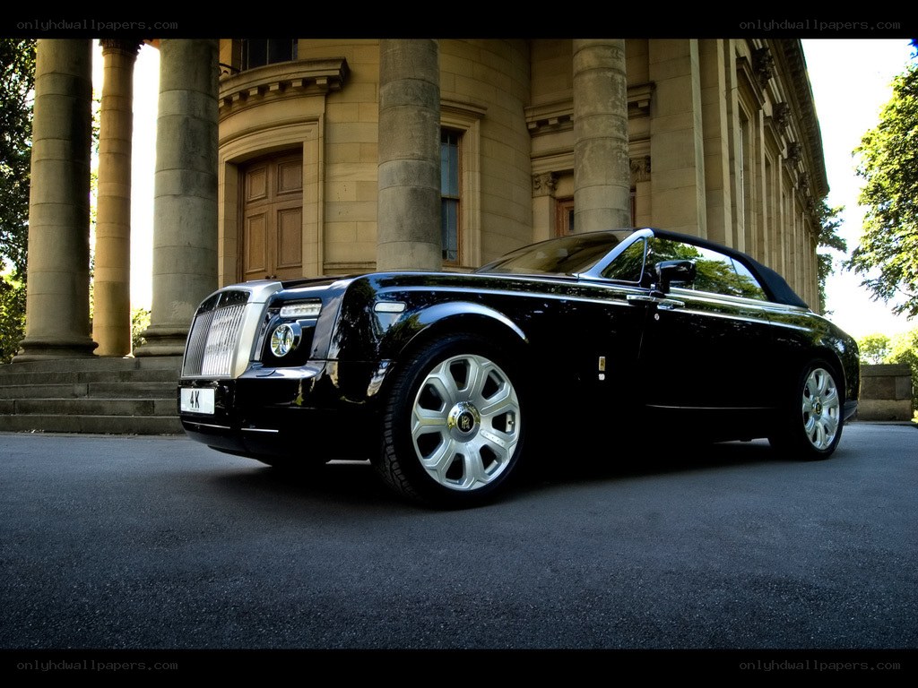 Black Rolls-Royce convertible