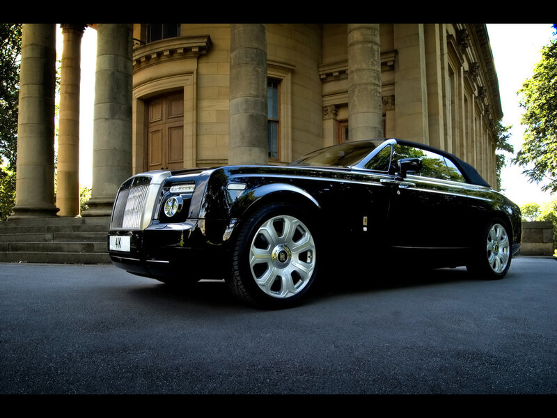 Black Rolls-Royce Convertible — Dramatic, Afternoon, Photograph