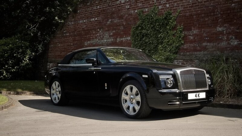 Black Rolls-Royce Convertible — Dramatic
