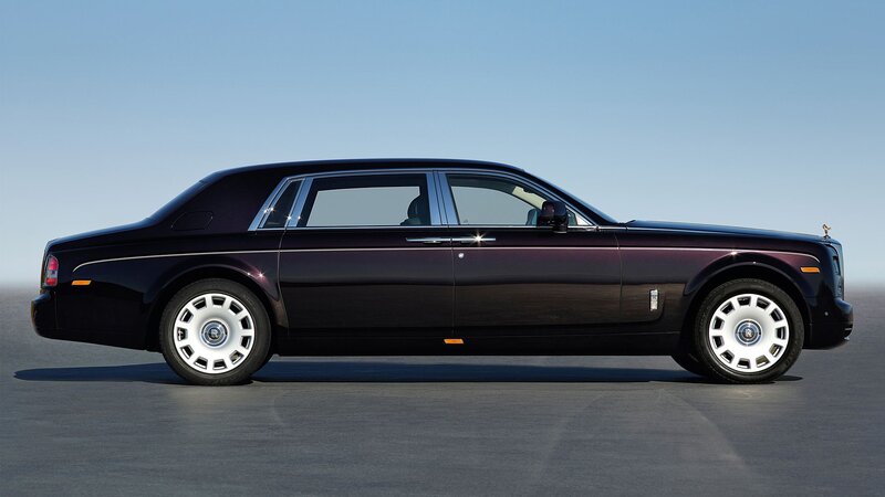 black rolls-royce luxury sedan