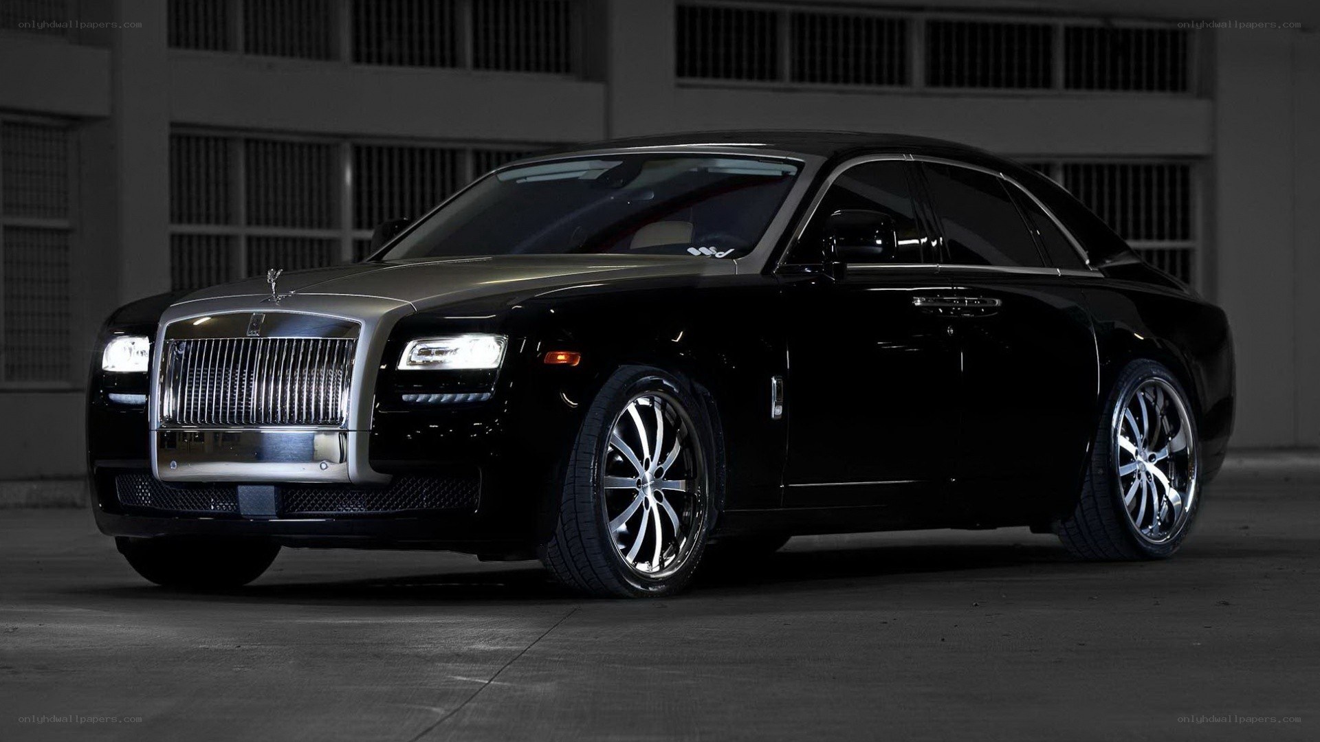 Black Rolls-Royce luxury sedan