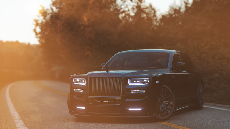 Black Rolls-royce on Road — Serene