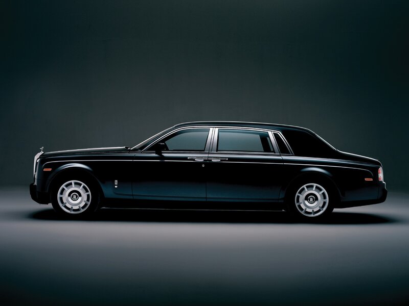 Black Rolls-Royce Phantom — Dramatic, Photograph, Car, Wheels, Side Profile