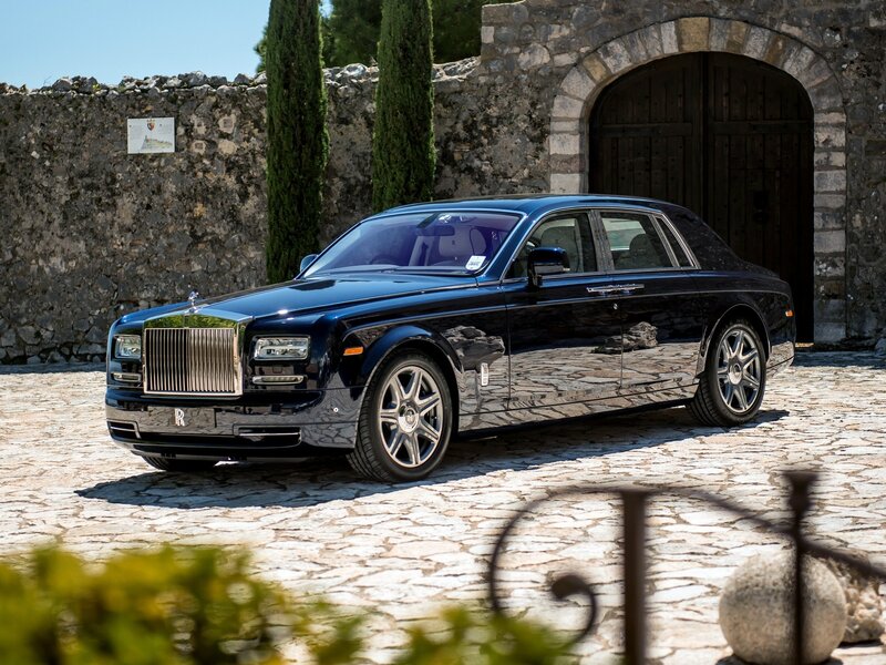 Black Rolls-Royce Phantom — Serene, Afternoon, Photograph