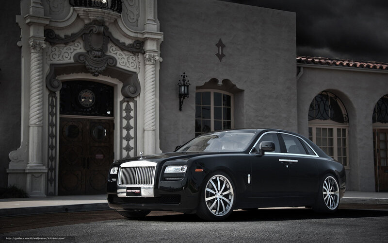 Black Rolls-Royce Sedan — Dramatic, Night