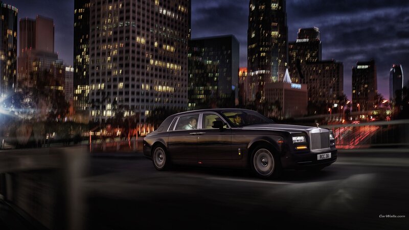 Black Rolls-Royce Sedan — Dramatic