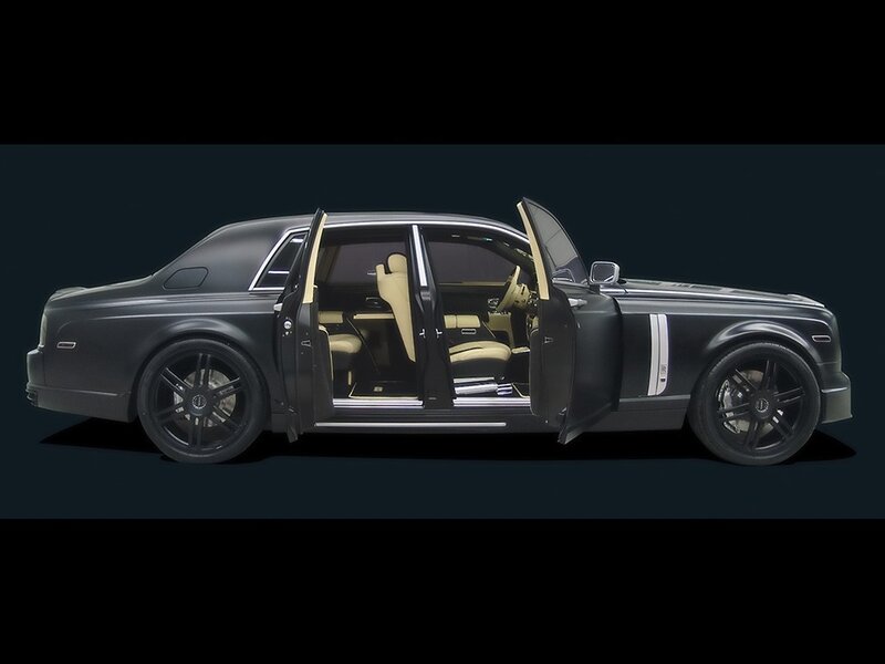 black rolls-royce with open doors