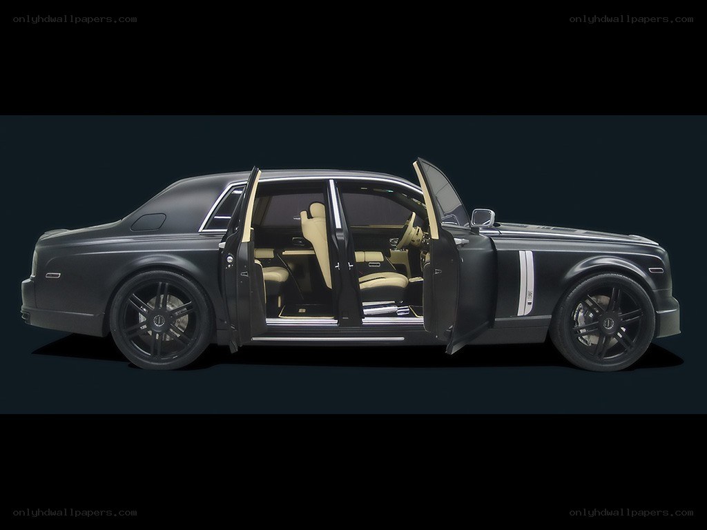 black rolls-royce with open doors