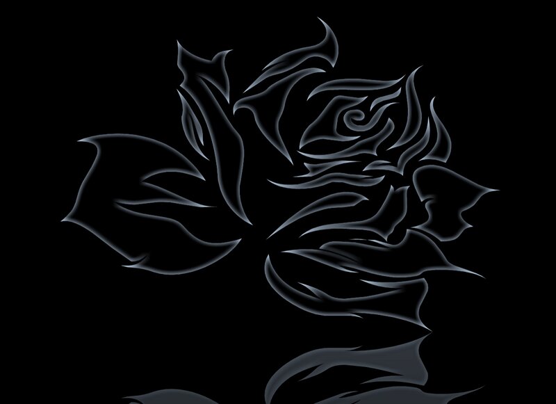 Black Rose Outline