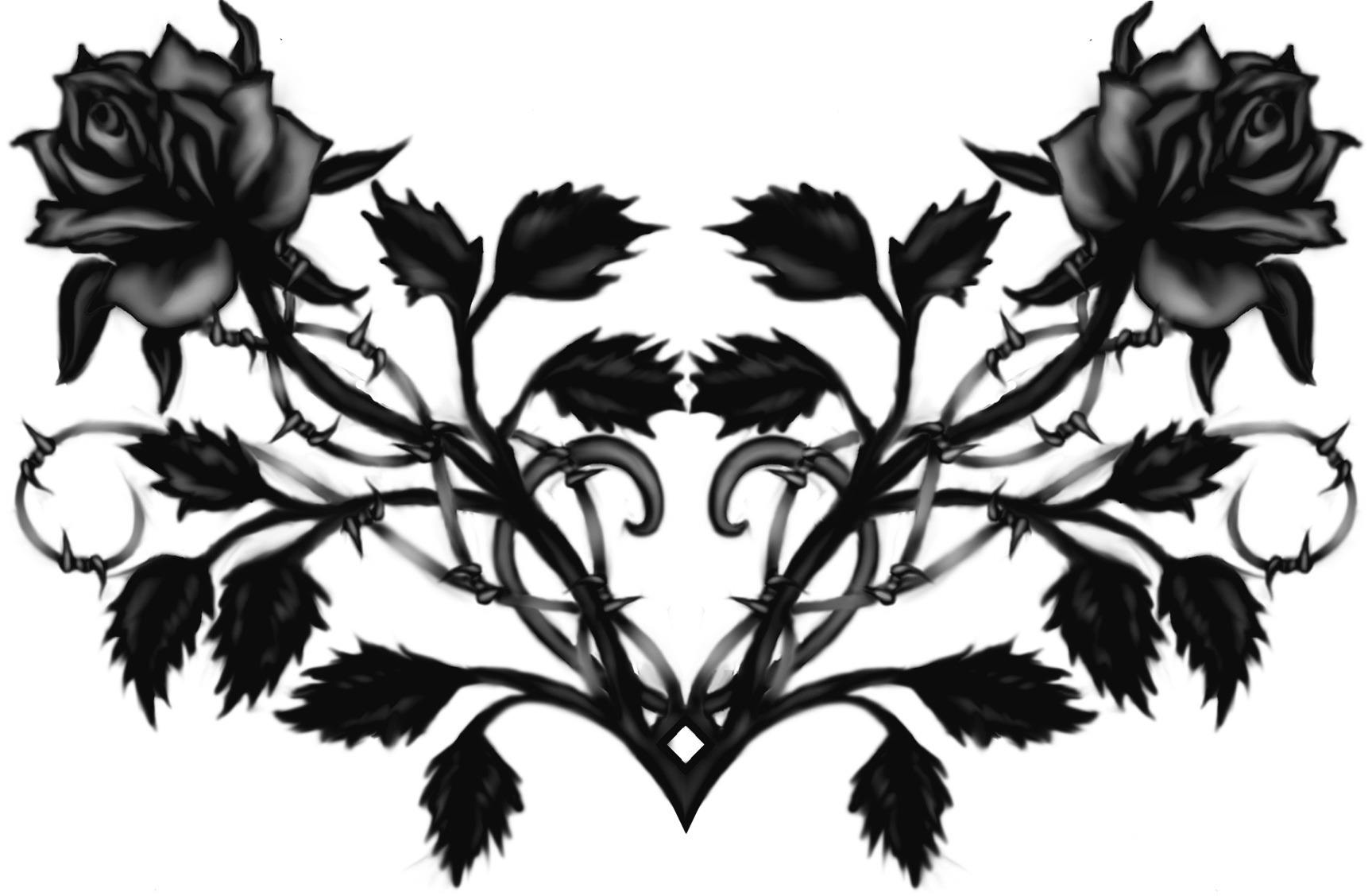 black rose tattoo design
