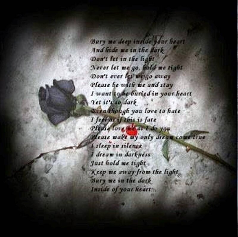 Black Rose with Poem