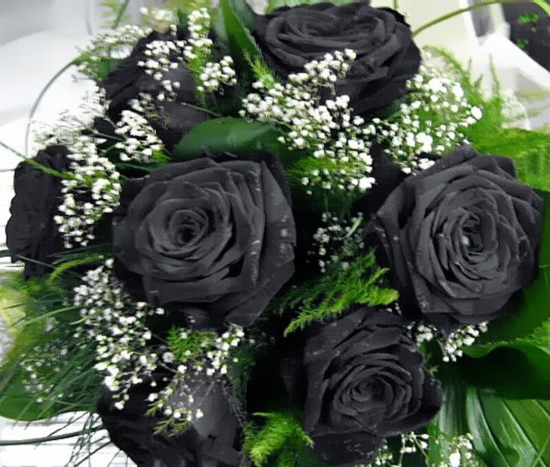Black Roses Bouquet — Somber
