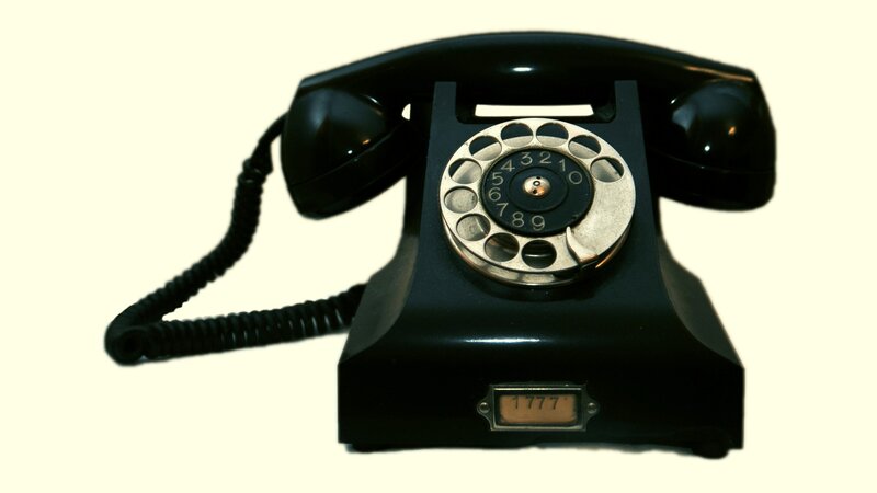 Black Rotary Telephone — Neutral