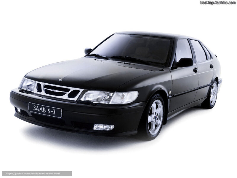 Black Saab 9-3 Car