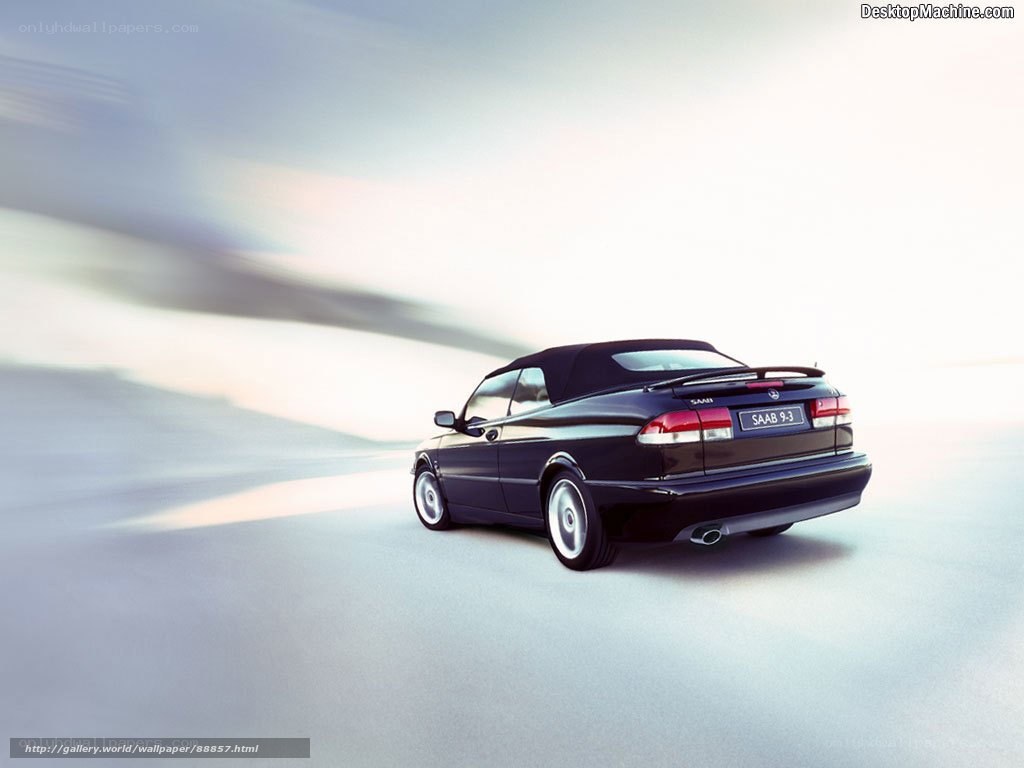 Black Saab 9-3 Convertible