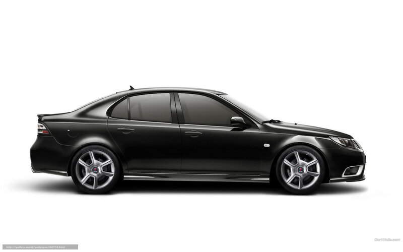 black saab sedan