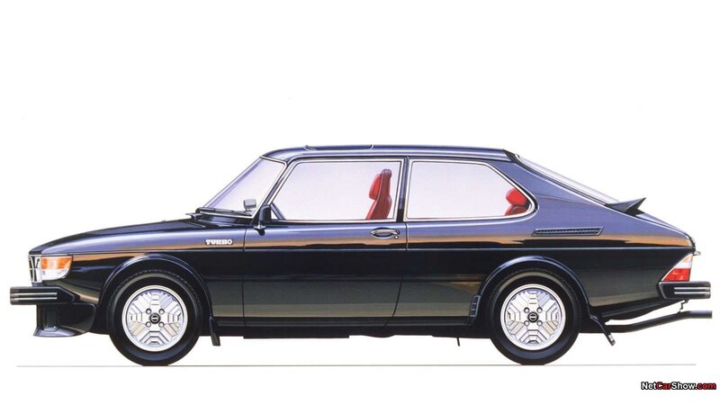 Black Saab Turbo car
