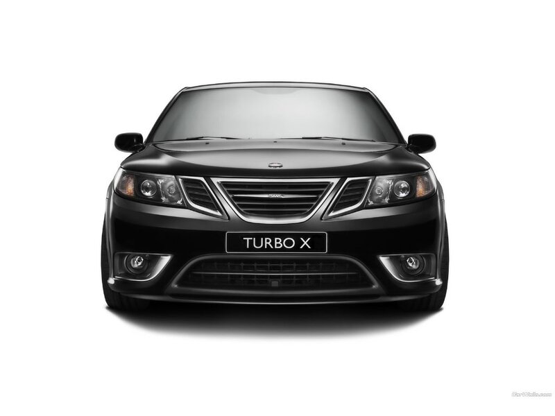 Black Saab Turbo X front view