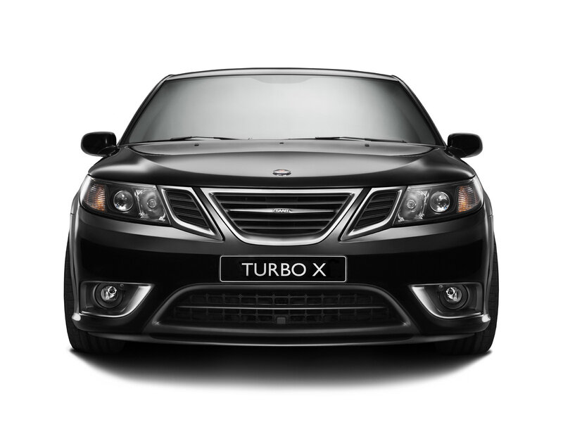 Black Saab Turbo X front view