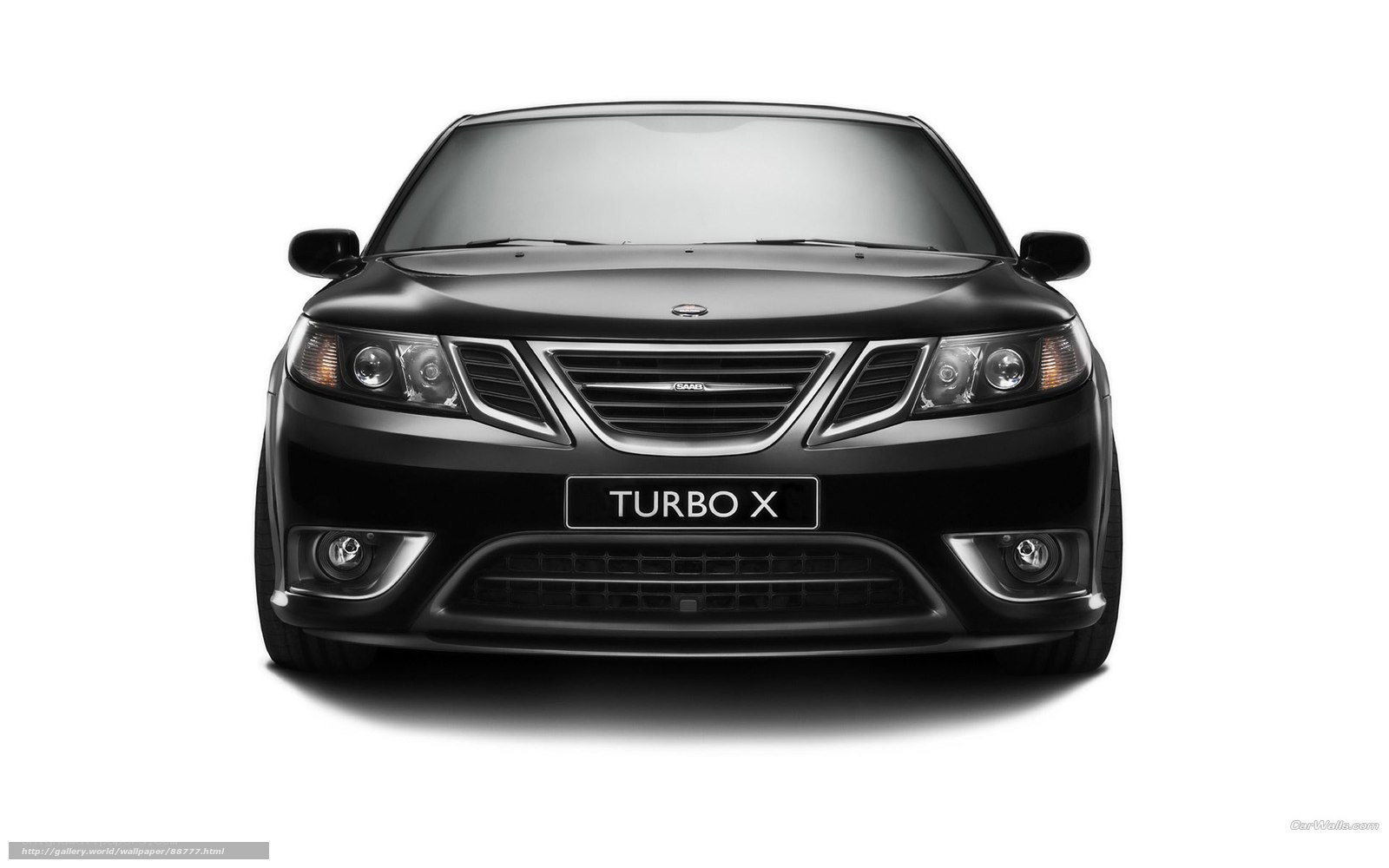 Black Saab Turbo X front view