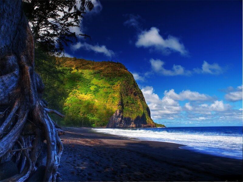 Black Sand Beach — Blue