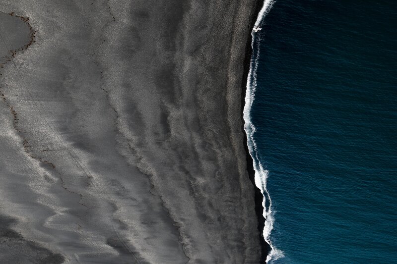 Black Sand Beach — Dramatic, Photograph, Ocean