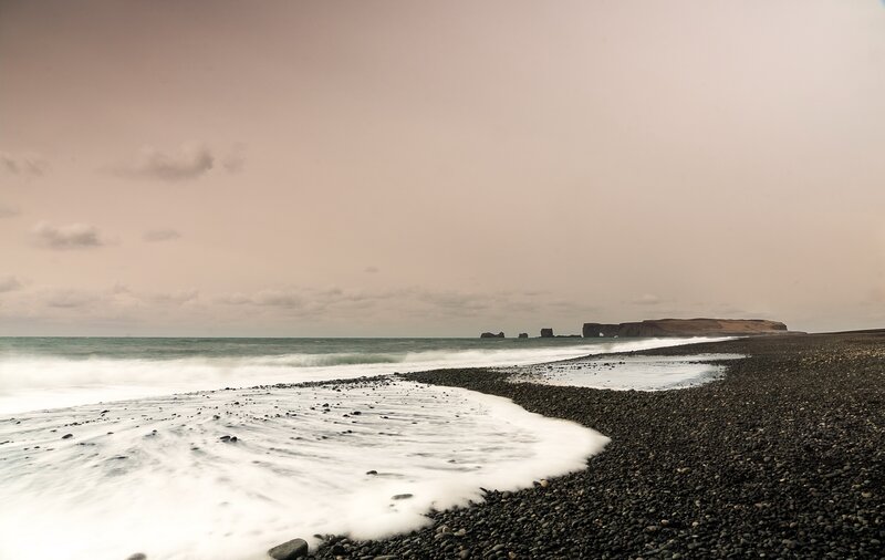 Black Sand Beach — Gray, Calm
