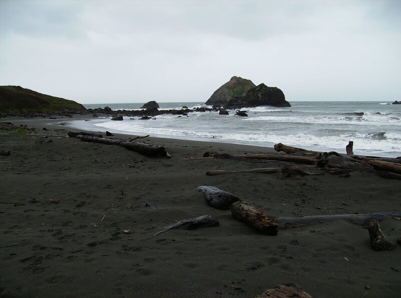 Black Sand Beach — Gray, Overcast