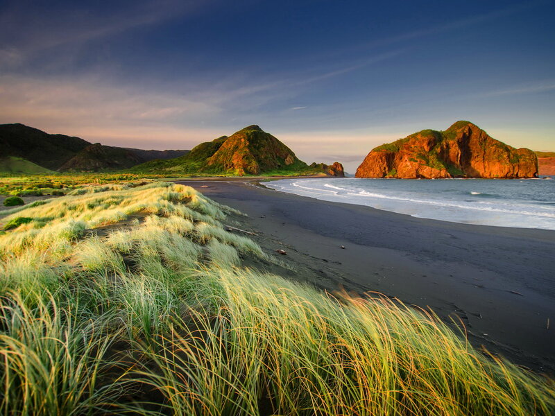 Black Sand Beach — Green, Serene