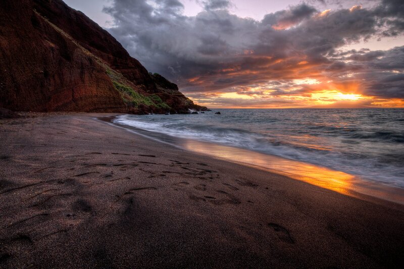 Black Sand Beach — Orange