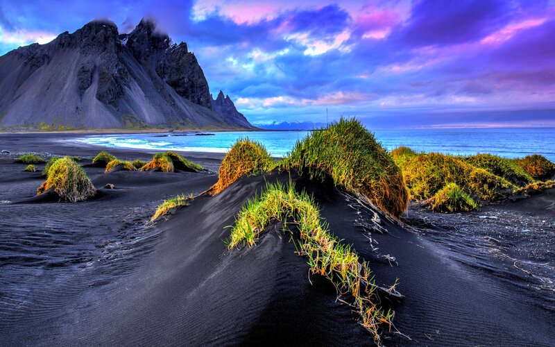 Black Sand Beach — Purple