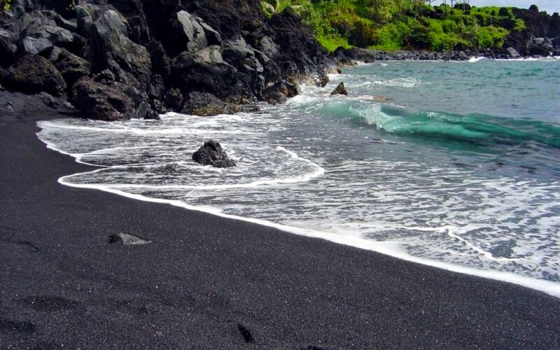 Black Sand Beach — Serene, Afternoon, Photograph