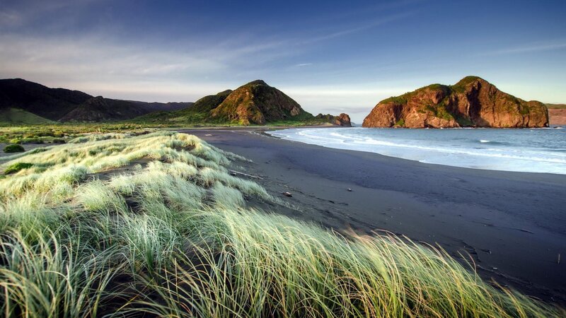Black Sand Beach — Serene, Morning