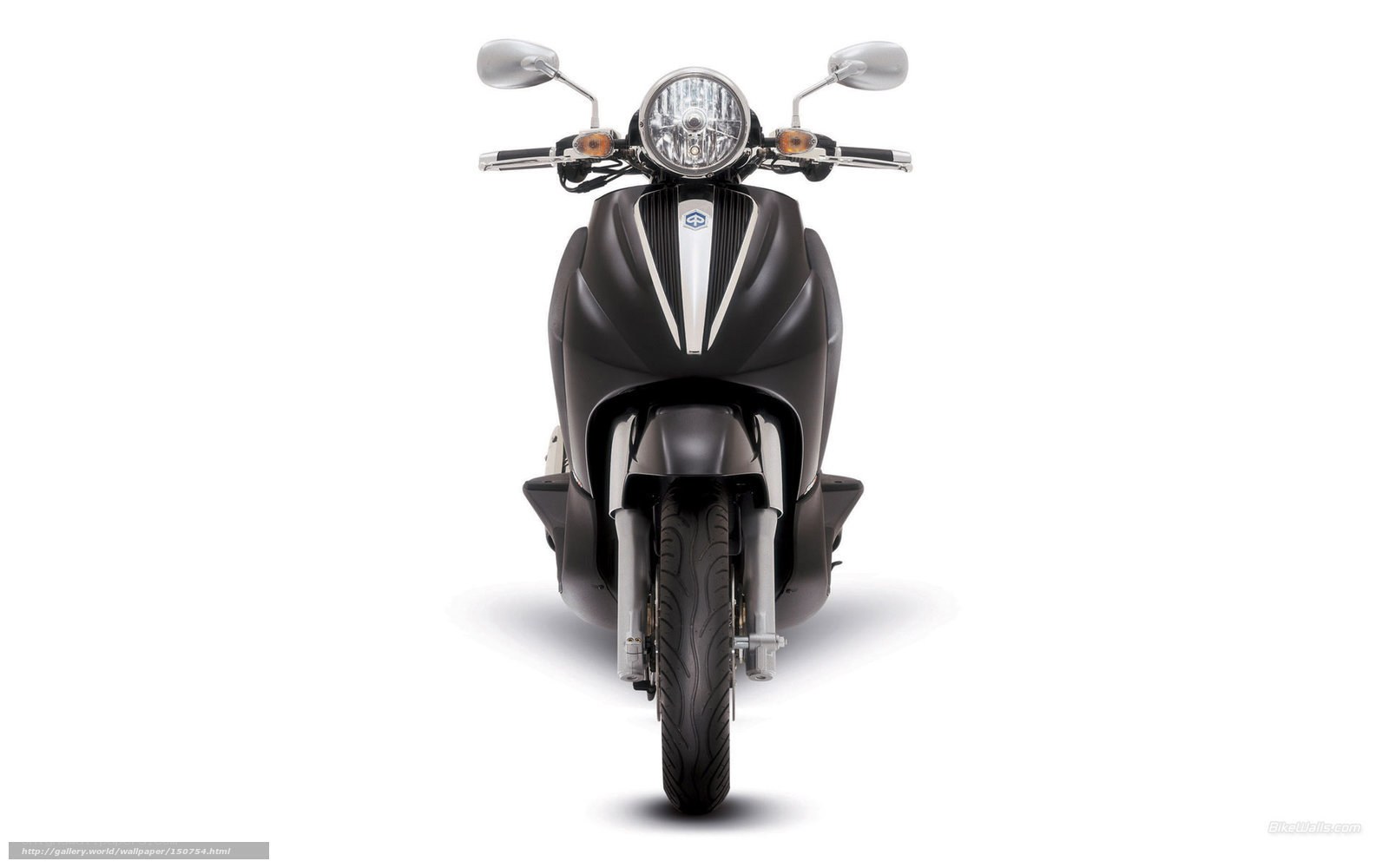black scooter front view